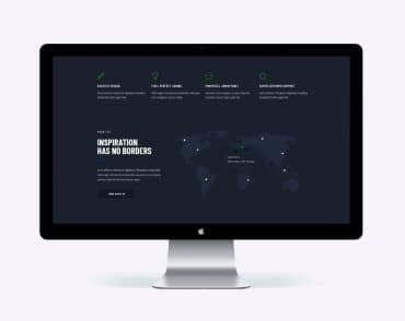 Сайт 'Inspiration has no Borders' відкритий на комп'ютері